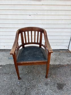 Vintage banker or barrel chair