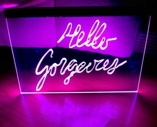 HELLO GORGEOUS LED NEON LIGHT SIGN 8x12