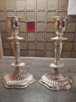 Vintage Silver Plated Candlesticks