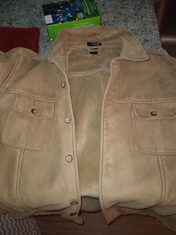 Claiborne Men's Beige Stylish Jacket - Size L