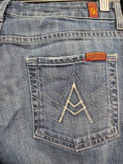7 Seven For All Mankind, women's jeans, size 27, light wash, bootcut