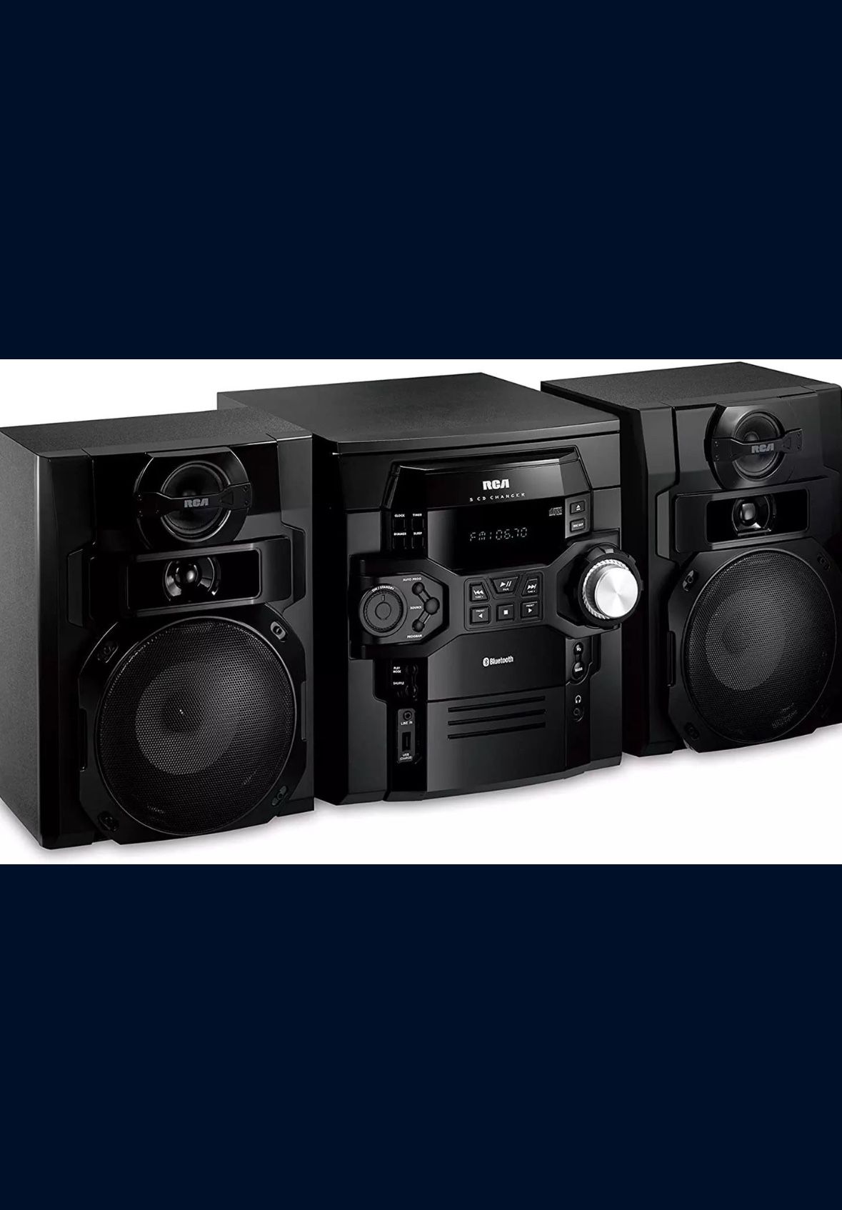 Big Sale !!!!!RCA RS2867B 300 Watts 5-CD Bluetooth Shelf Music System (Black)