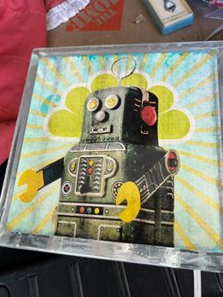 Vintage Light Up Glass Block Decor