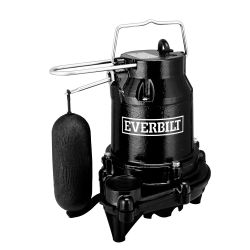 Everbilt Cast Iron Sump Pump 1/3 HP Submersible Vertical Float 3540 GPH HDS30