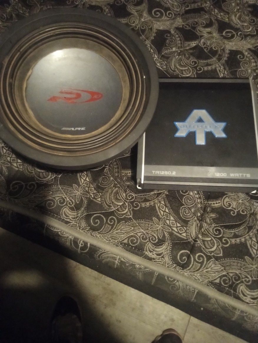 Alpine 10 Subwoofer And 1200 Watt Amp