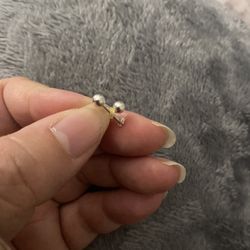 Real Silver Small Stud Earring 