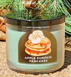 New Bath and body Works retired three with candle apple pumpkin pancakes