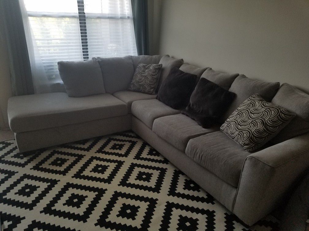 Sectional Couch and Pillows