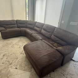 Large Brown Sectional Couch