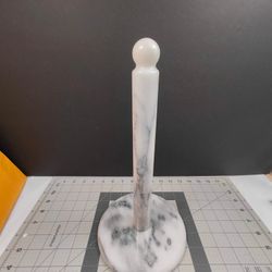 Creative Home Marble Paper Towel Holder White Gray Stone Kitchen Decor Vintage