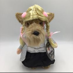 Thrills & Chills Female Pop Star Illusion Dog Costume with Wig Sz L XL XXL
