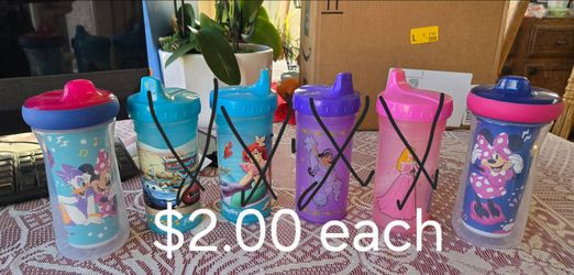 Kids Sippy Cups and Straw Cups Disney Playtex Nuby Lot