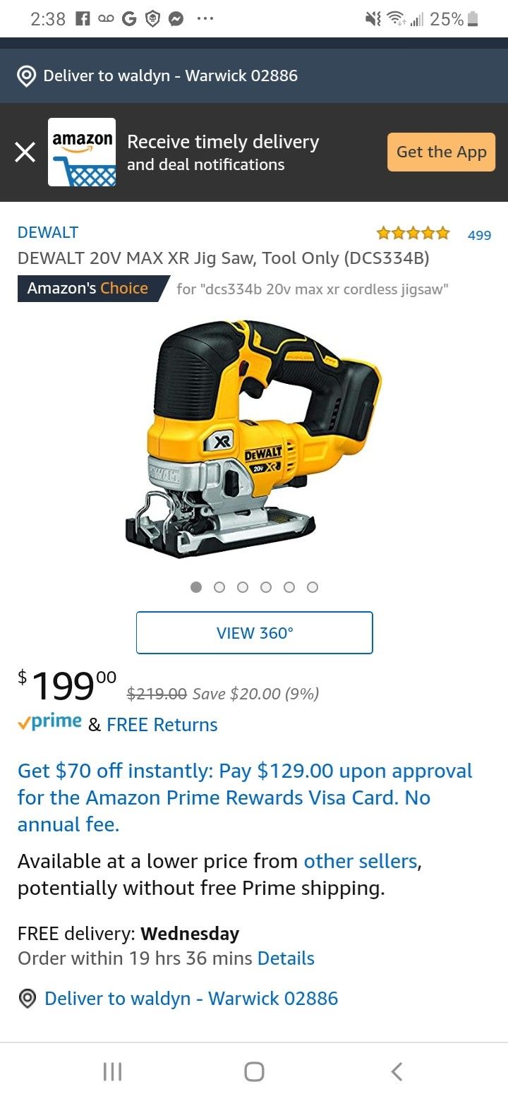 DEWALT 20V MAX XR Jig Saw, Tool Only (DCS334B)