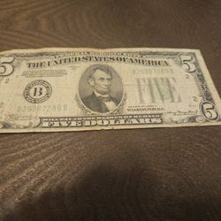 1934 A $5 BILL