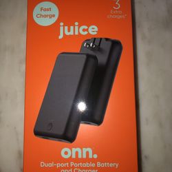 Portable Battery And Charger. Color Black
