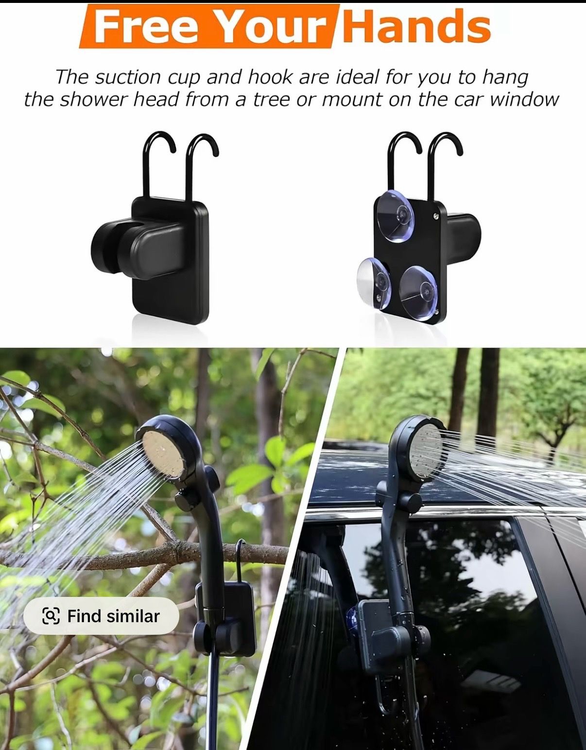8L Rechargeable Water Pump Set Portable Shower Head for Outdoor Travel Camping
