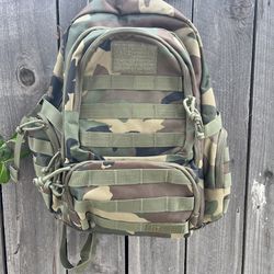 Tactical Camo Backpack In Excellent Condition 