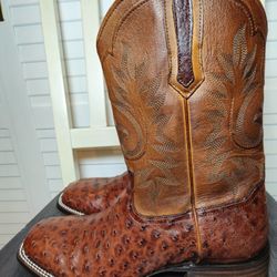 Cody James 1978 The Hayward Full Quill Ostrich Western Boots Men Size 9 D