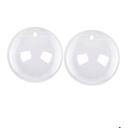 2PCS Wall Hanging Plant Terrarium, Wall Mounted Fish Bowl Tank Clear Flower Pot Aquarium, Acrylic Globe Flower Vase Planter, Wall Fish Bubble Tank for