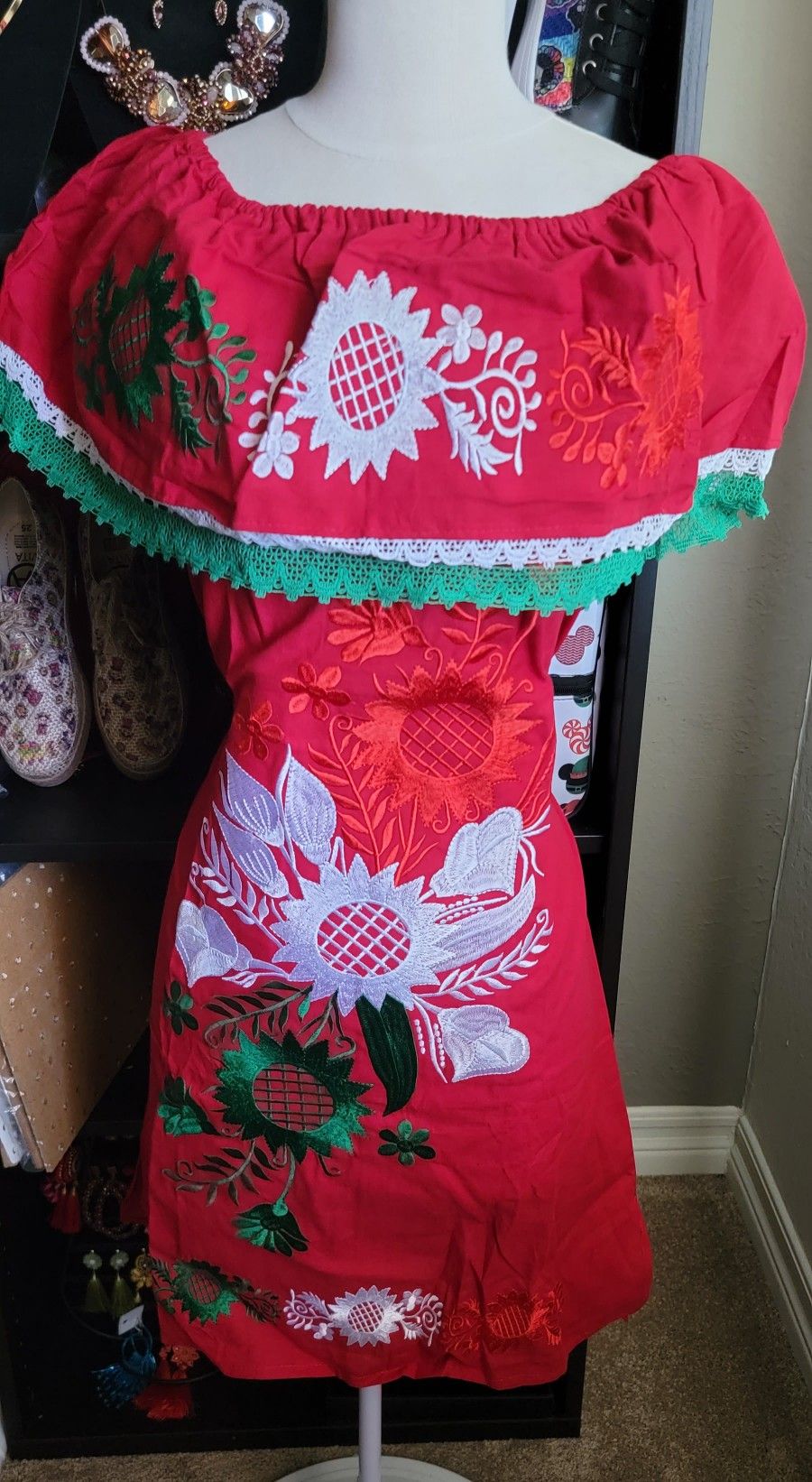 white christmas dresses Little Girls Mexican Dress – Fiesta Latina Artisanal Boutique main image 1