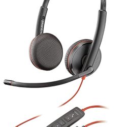 Plantronics Blackwire 3225 USB Headset, On-Ear Mono Headset with a Noise Canceling Microphone