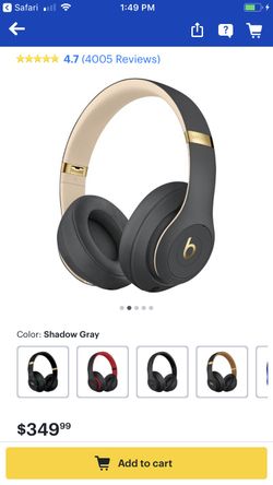 Beats by Dr. Dre - Beats Studio³ Wireless Noise Canceling Headphones - Shadow Gray