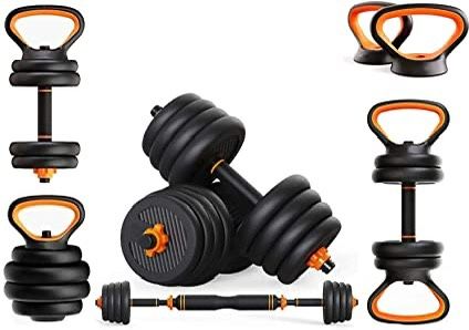 Adjustable Dumbbells 65 Lbs / 30 Legs Barbell, Dumbbell, Kettlebell, Pushup Stand 