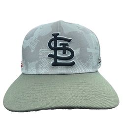 Men's New Era Light Beige/Olive St. Louis Cardinals 2025 Armed Forces Day 9FORTY
