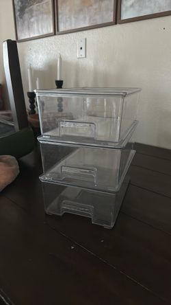 Acrylic Bins - Set of 3