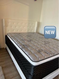 Full size bed frame with mattress