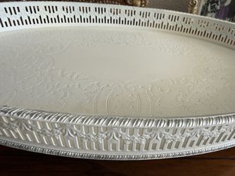 Beautiful White Metal Tray