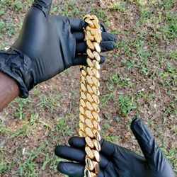 14k Gold-plated MIAMI CUBAN LINK BIG 24MM CHAIN