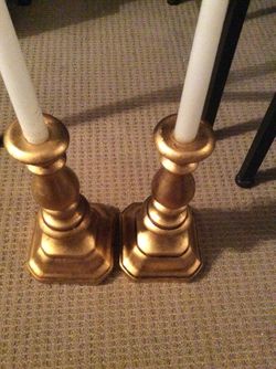 Gold Ceramic Candlesticks