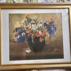 Vintage Framed Paul Gauguin “A Vase of Flowers” Art Print