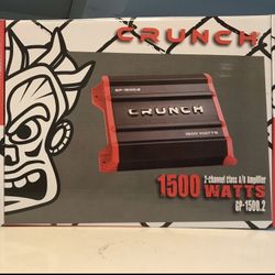Crunch 1500 Watts Bass Amplifier 2 Channels Brand New 