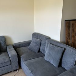 2 Comfortable Sofas with Wireless Charger – Good Condition