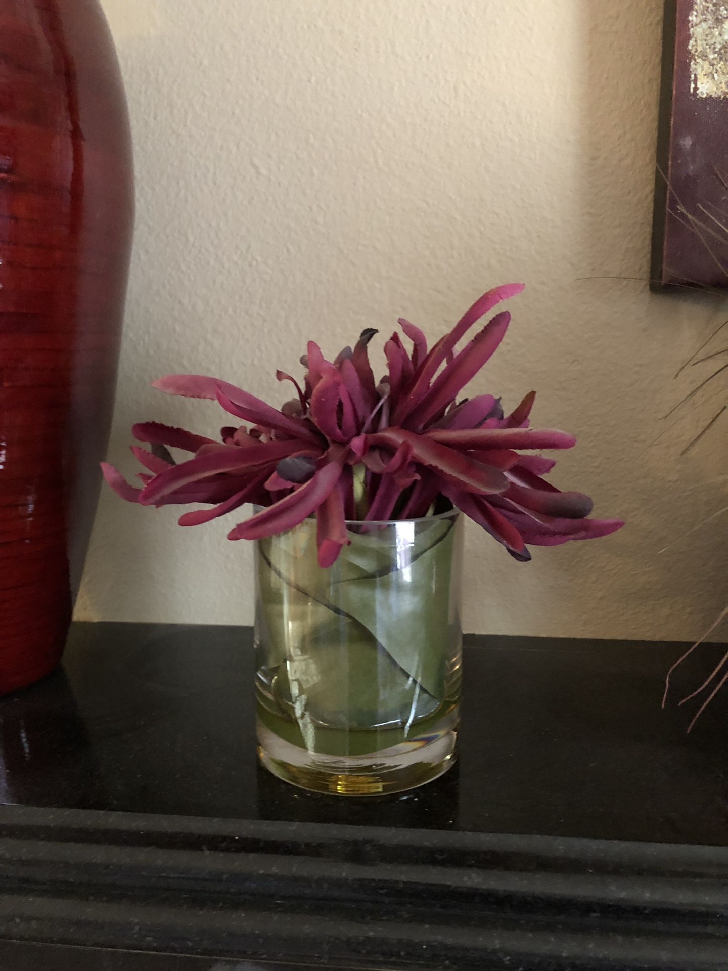 Small fake plant, purple flowers