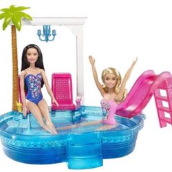 Barbie Glam Pool & Slide w/ Extra Kiddie Pool