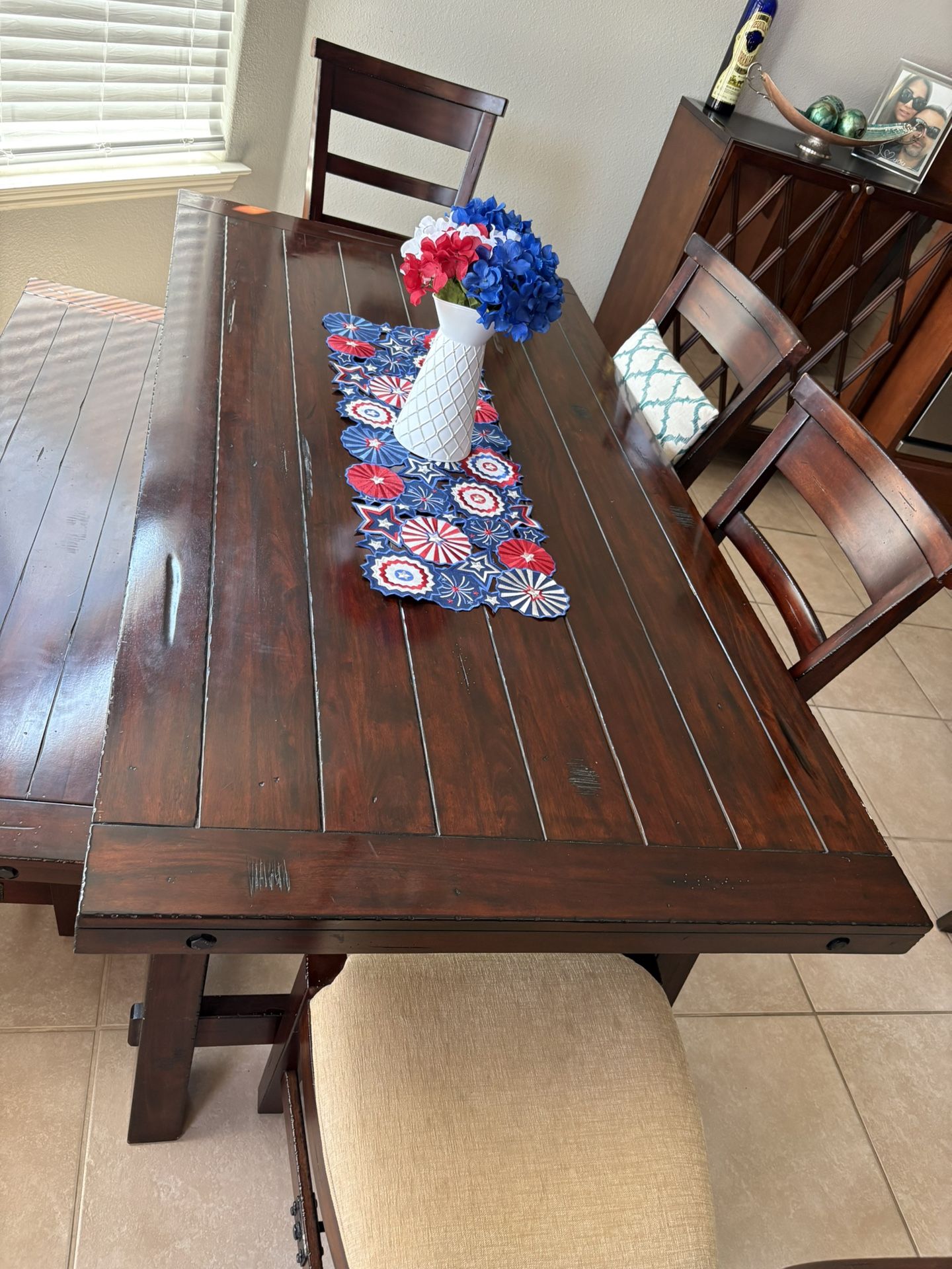 Dining Table Plus Matching Pub Table