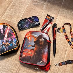 Star Wars School Bags & Pens Lot