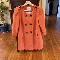 NEW Wool Coat - Orange SM
