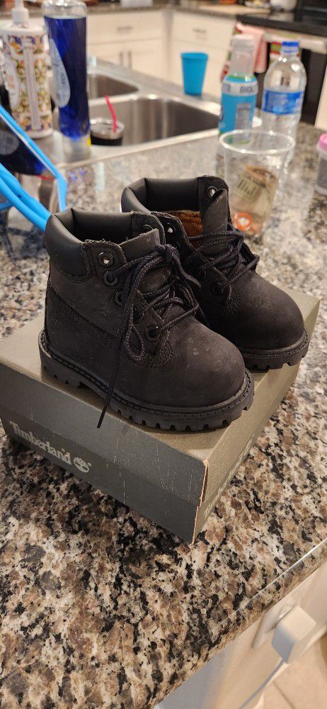 Timberland Black Boots Size 4c