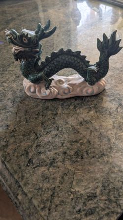 Vintage porcelain sea dragon 7 "