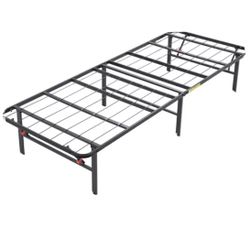 Bed Frame Heavy Duty Twin Size Hercules Platform Bed Frame, Size Twin - Black