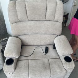 Tan Lift Recliner 