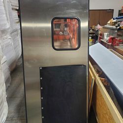 Restaurant Industrial Kitchen Eliason type Door 3' X 7' Stainless Steel Double Swing