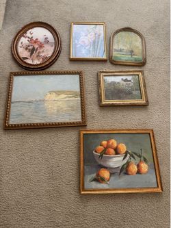 Vintage Framed Wall Art Prints – $20 Each
