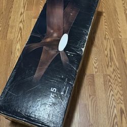 Zephyr Smart Indoor and Outdoor 5 Blade Ceiling Fan 62in Matte White Modern New in box