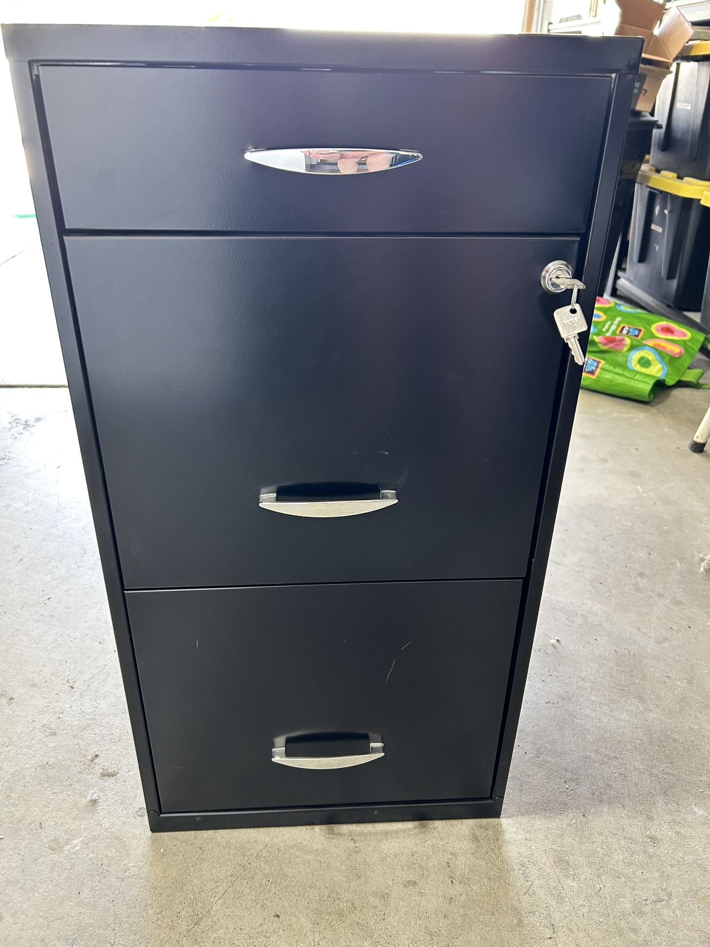 Three Drawer Metal Filing Cabinet