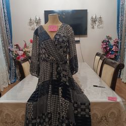 Blue And White Dress